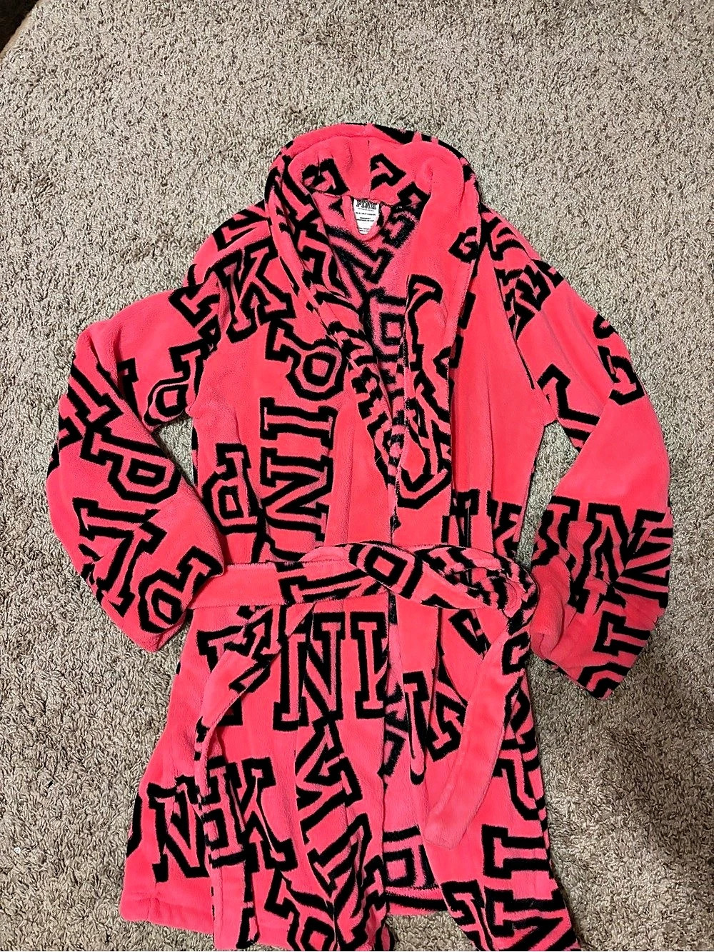 PINK & Black Printed Robe XS/S Like New